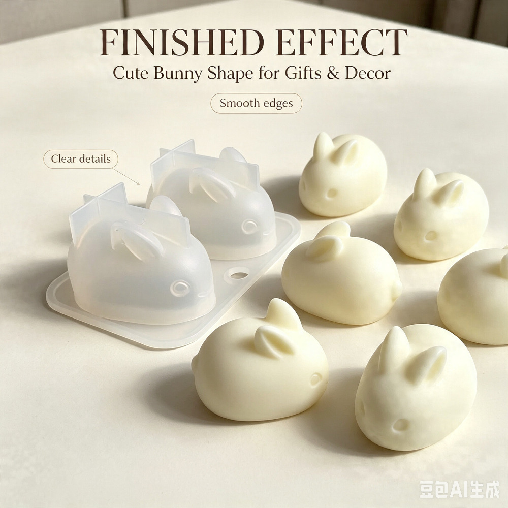 Bunny Cake Mold - 3D Mini Konijn Siliconen Mal Food