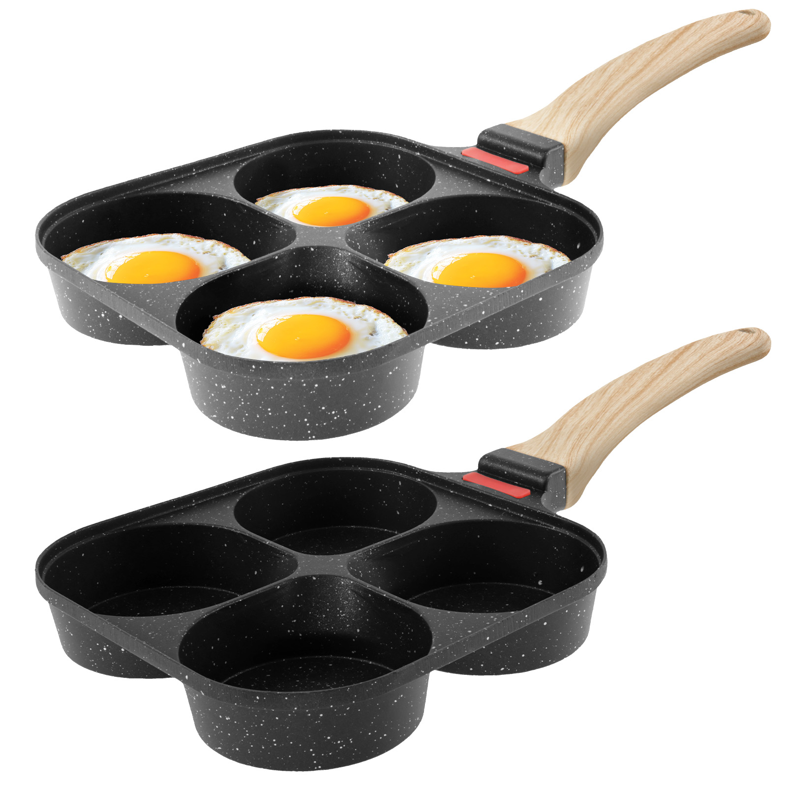 Mini Pancake Griddle - Eierkoekenpan Anti-aanbak Pannenkoekenpannen 4-Cups Kookgerei Pannenkoekenpan