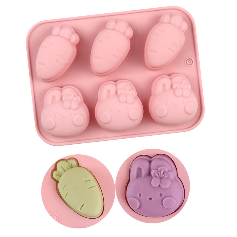 Bunny Cake Mold - Cartoon siliconen mal konijn wortel koekjes