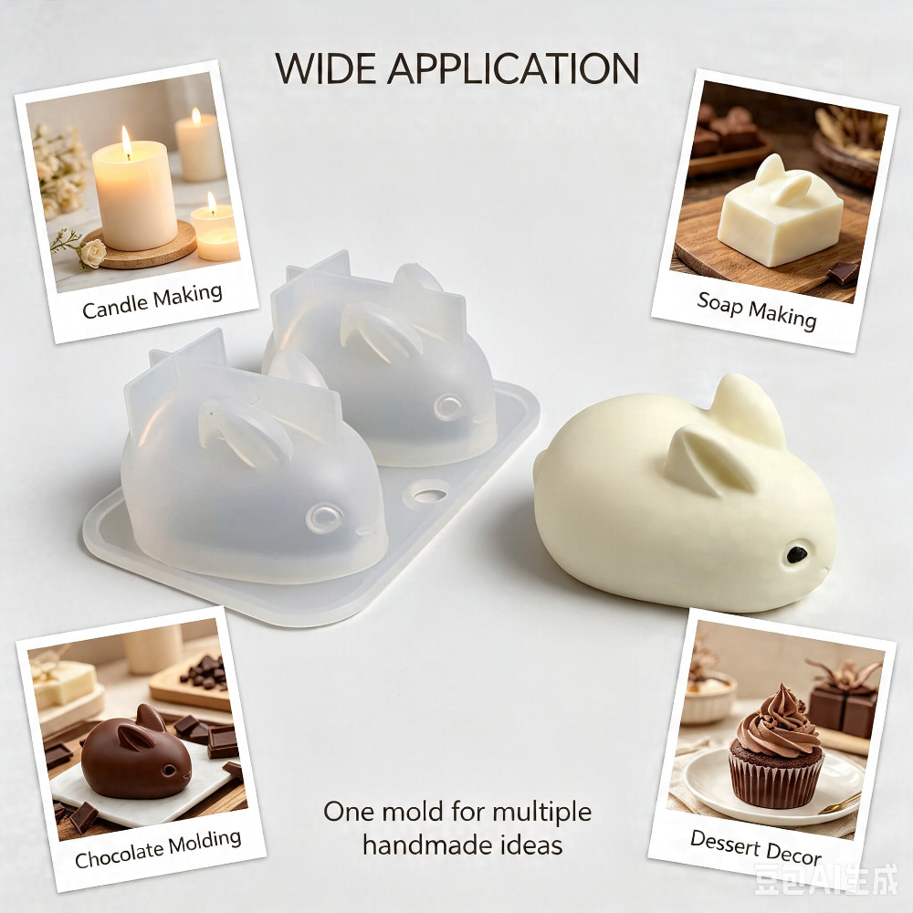 3D Mini Konijn Siliconen Mal F - Bunny Cake Mold recensie en prijs