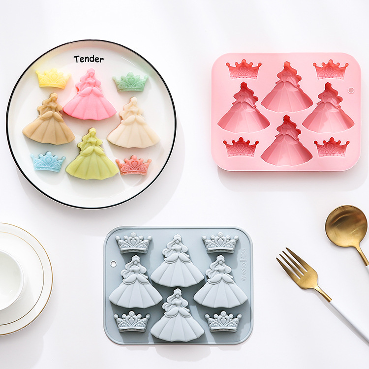 8-gaats 3d prinses jurk kroon  - Bunny Cake Mold recensie en prijs