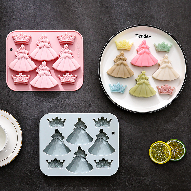 8-gaats 3d prinses jurk kroon  - Bunny Cake Mold recensie en prijs