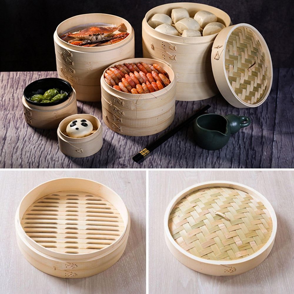 Bamboe stoommand met deksel Kn - Bao Steamer Bamboo recensie en prijs